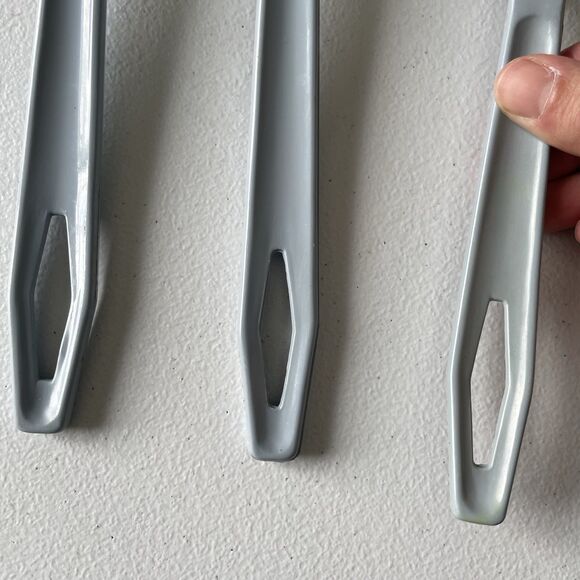 Vintage King Kraft Nylon Slatted Spatula Turner Cooking Spoons Blue Lot of 3 USA - Picture 11 of 11